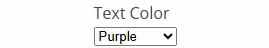 Select text color