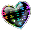 Black Multi Heart Picture